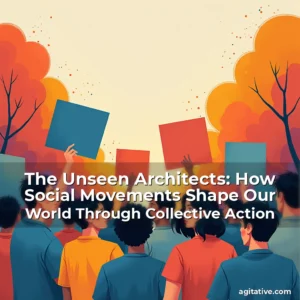 Artistic representation for The Unseen Architects: How Social Movements Shape Our World Through Collective Action