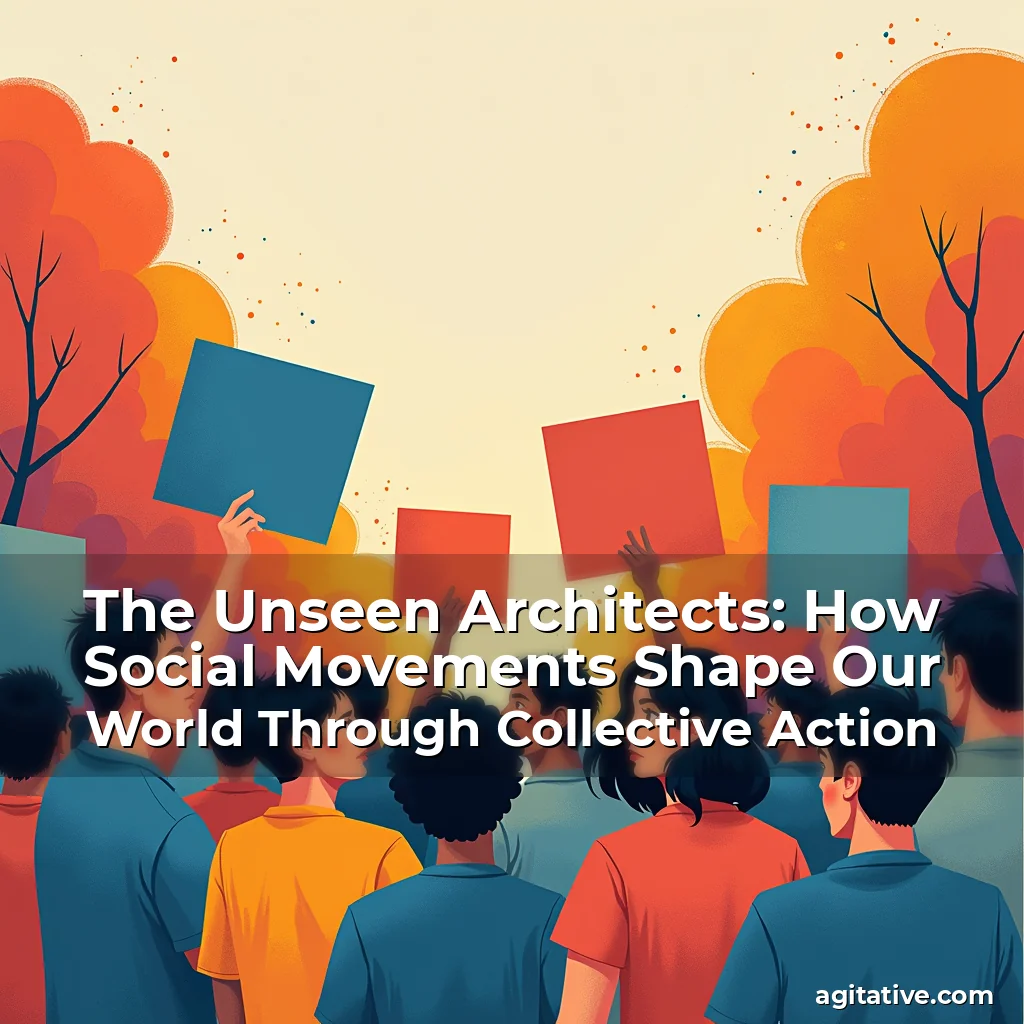 Artistic representation for The Unseen Architects: How Social Movements Shape Our World Through Collective Action