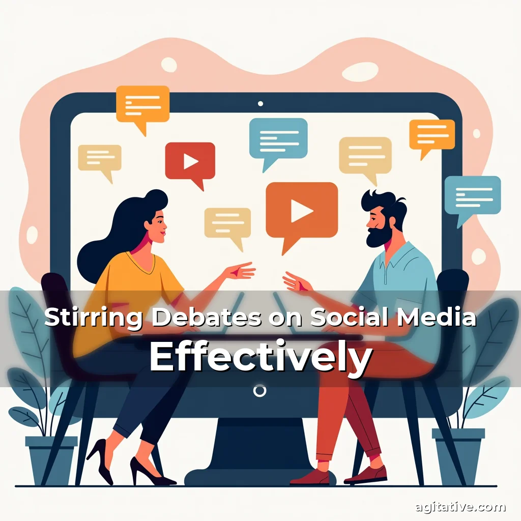 Artistic representation for Stirring Debates on Social Media Effectively