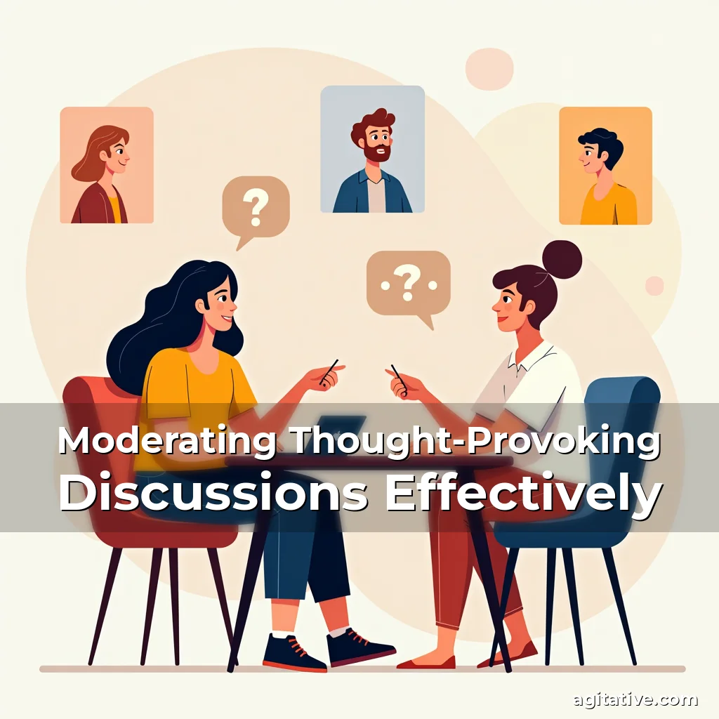Artistic representation for Moderating Thought-Provoking Discussions Effectively