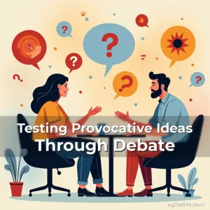 Artistic representation for Testing Provocative Ideas Through Debate
