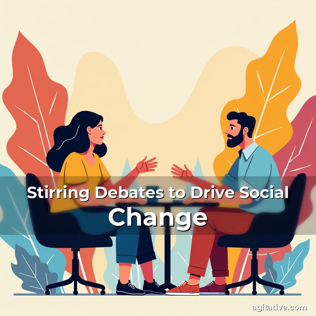 Artistic representation for Stirring Debates to Drive Social Change