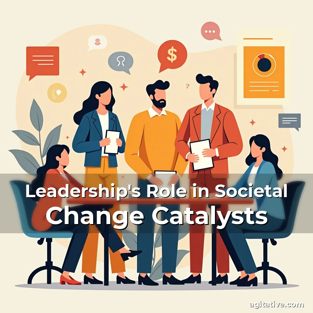 Artistic representation for Leadership's Role in Societal Change Catalysts