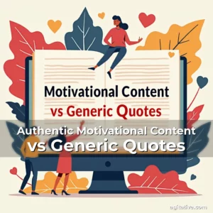 Artistic representation for Authentic Motivational Content vs Generic Quotes