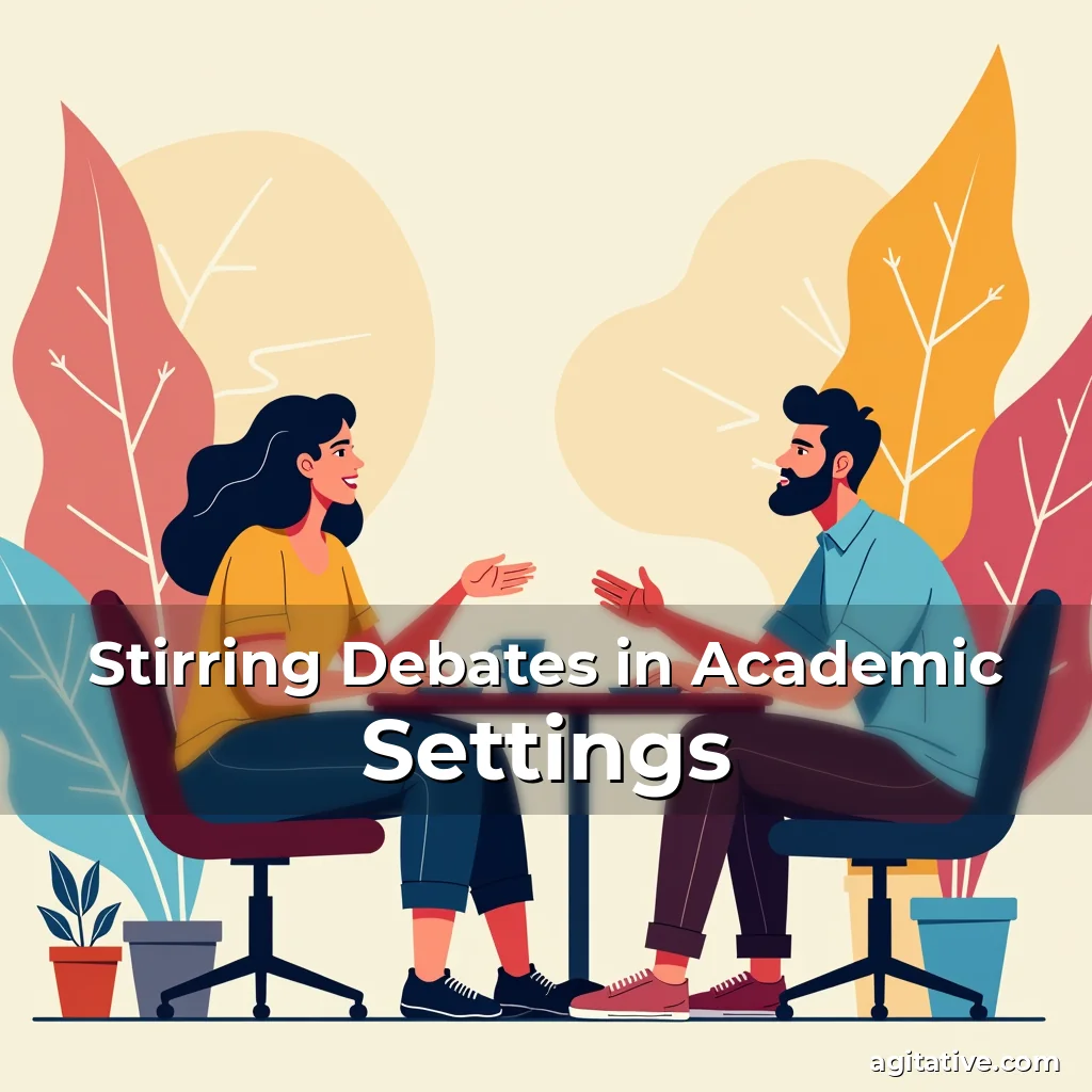 Artistic representation for Stirring Debates in Academic Settings