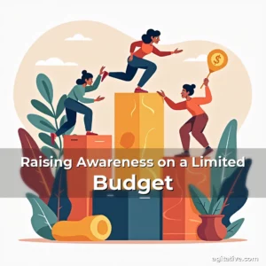 Artistic representation for Raising Awareness on a Limited Budget