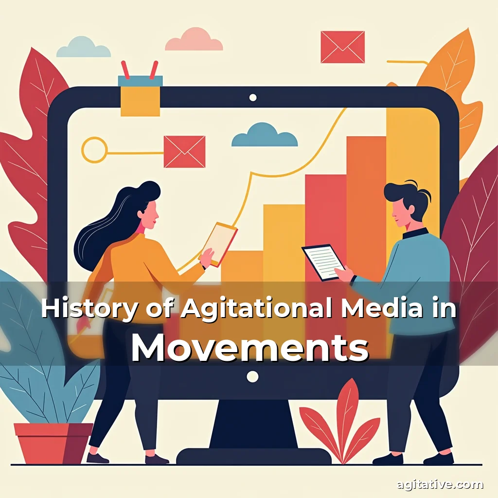 Artistic representation for History of Agitational Media in Movements