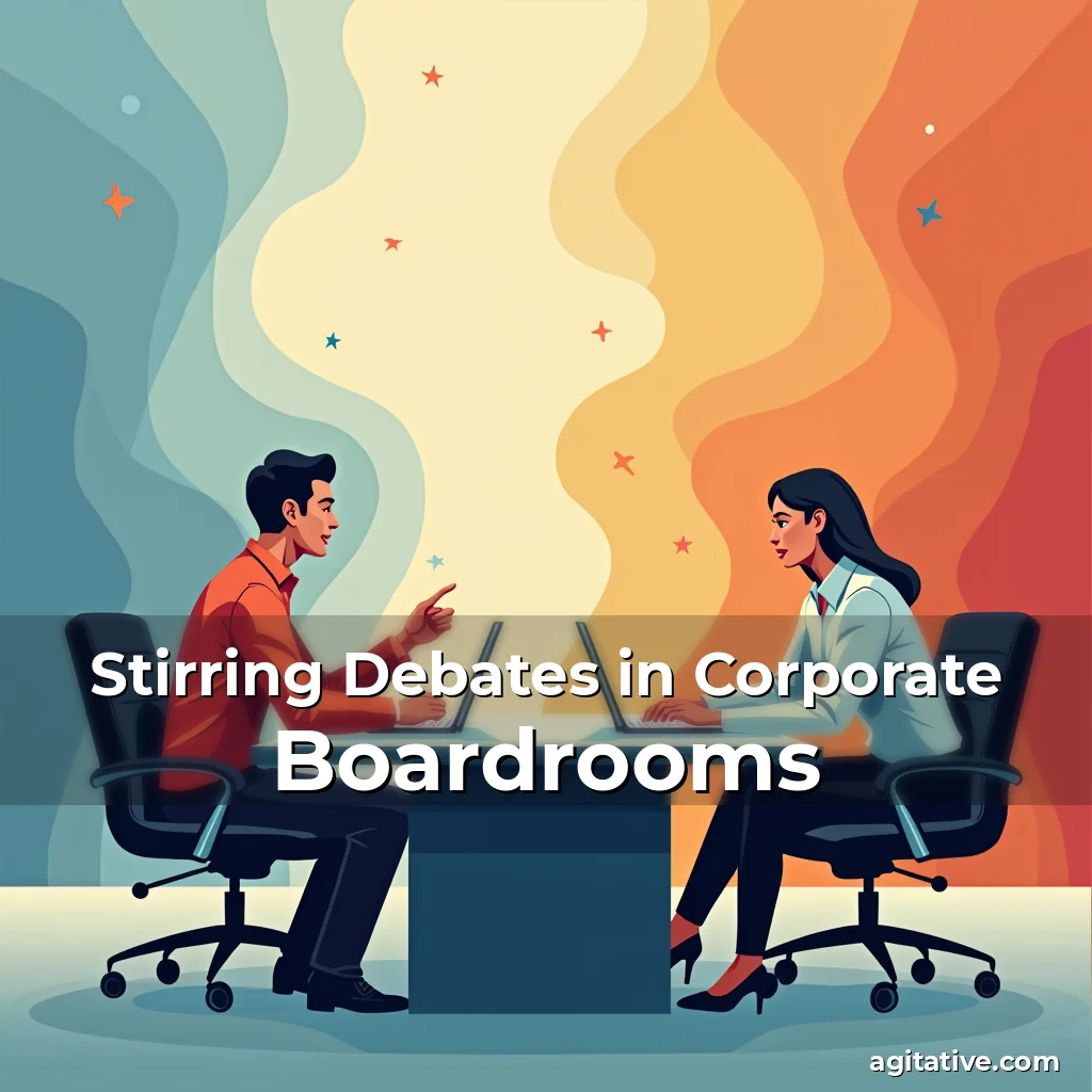 Artistic representation for Stirring Debates in Corporate Boardrooms