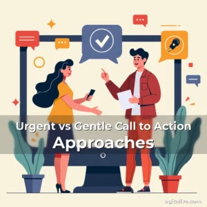 Artistic representation for Urgent vs Gentle Call to Action Approaches