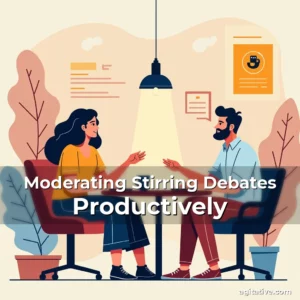 Artistic representation for Moderating Stirring Debates Productively