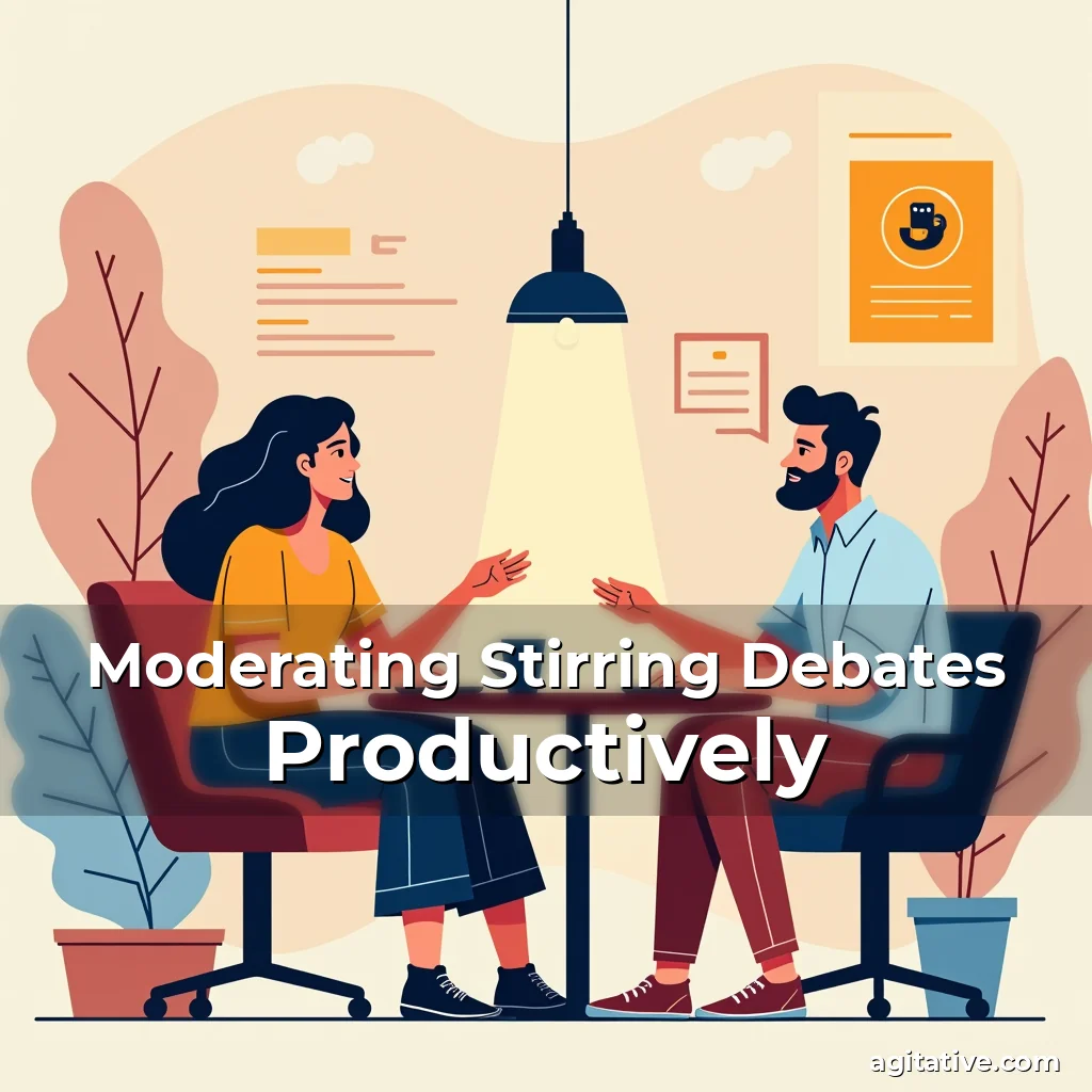 Artistic representation for Moderating Stirring Debates Productively
