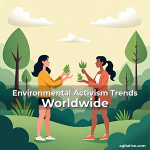Artistic representation for Environmental Activism Trends Worldwide