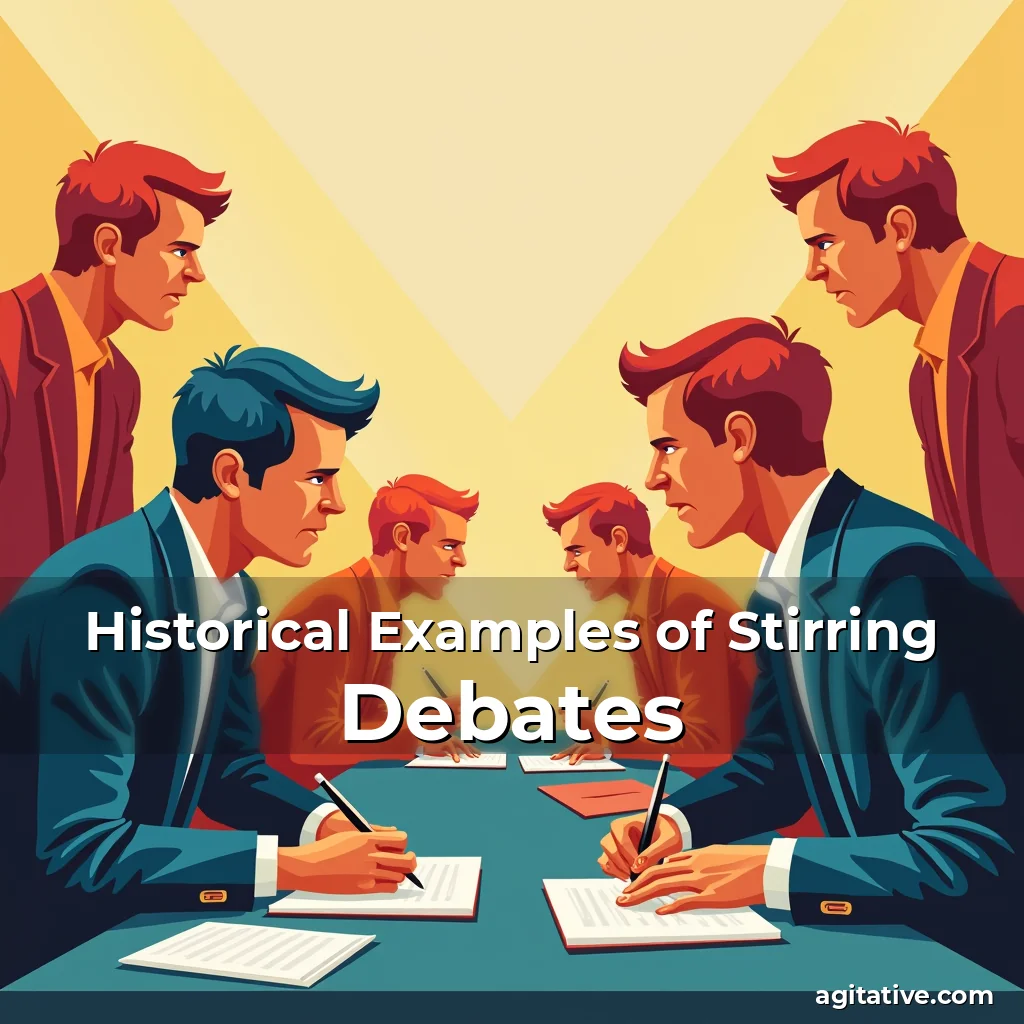 Artistic representation for Historical Examples of Stirring Debates