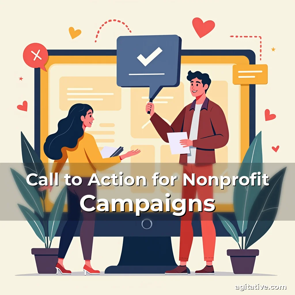 Artistic representation for Call to Action for Nonprofit Campaigns