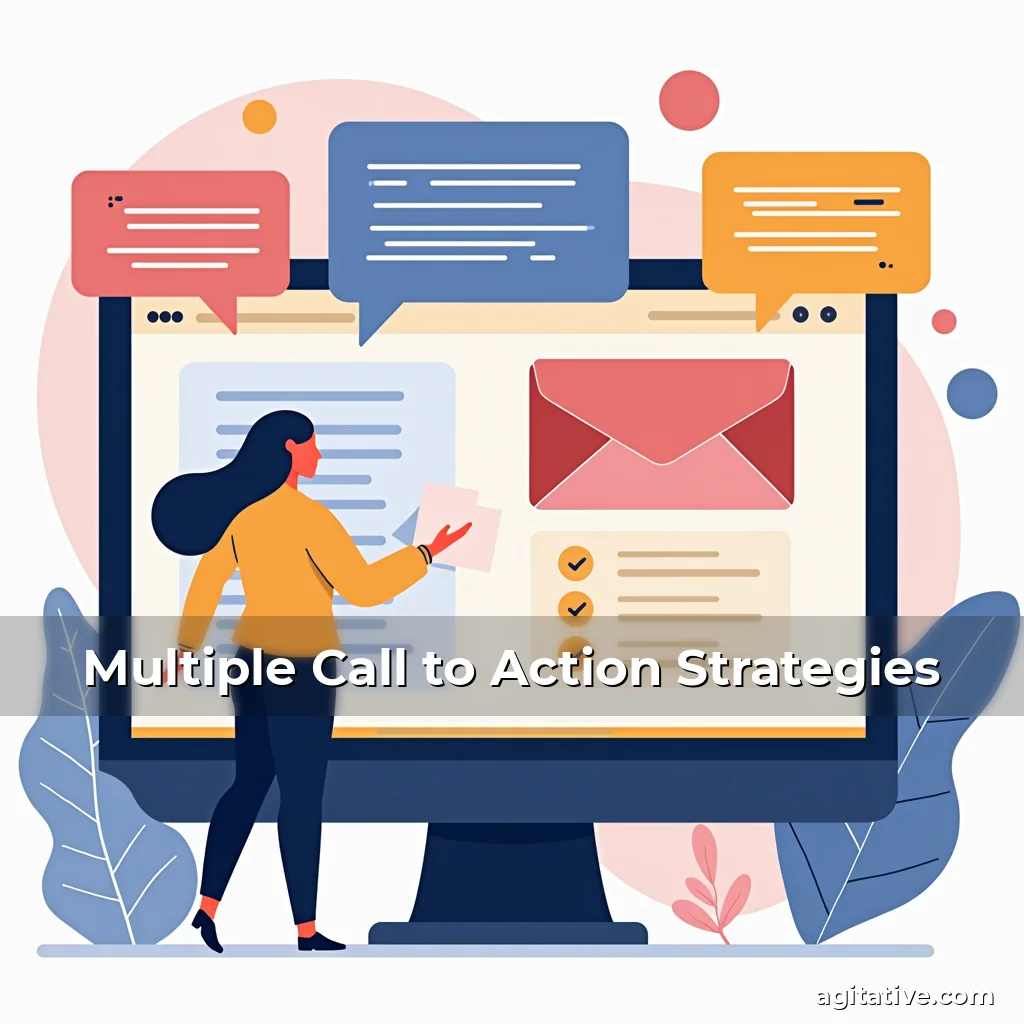 Artistic representation for Multiple Call to Action Strategies