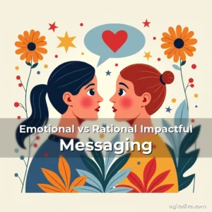 Artistic representation for Emotional vs Rational Impactful Messaging