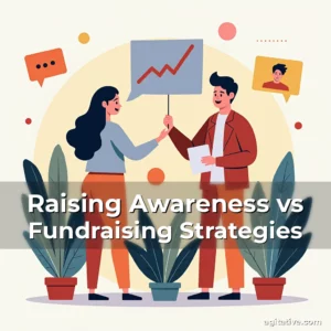 Artistic representation for Raising Awareness vs Fundraising Strategies