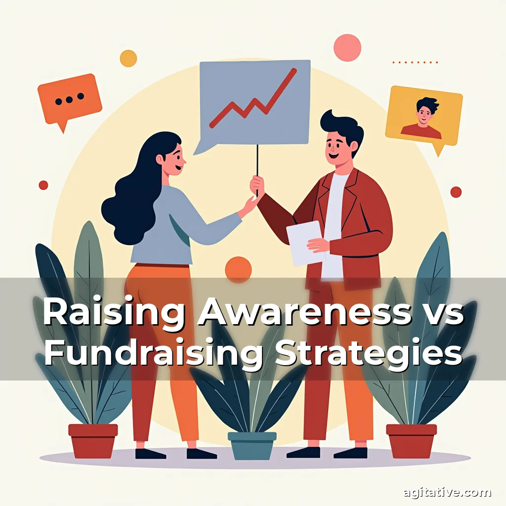Artistic representation for Raising Awareness vs Fundraising Strategies