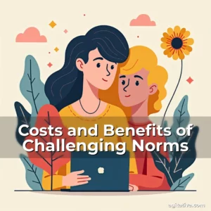 Artistic representation for Costs and Benefits of Challenging Norms