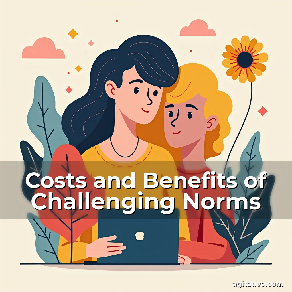 Artistic representation for Costs and Benefits of Challenging Norms