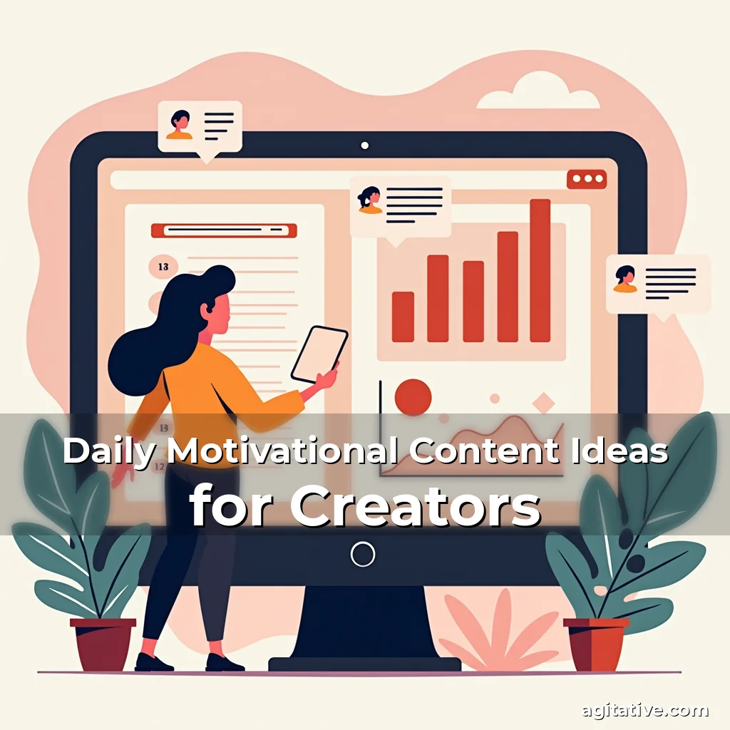 Artistic representation for Daily Motivational Content Ideas for Creators